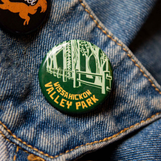 Green Pin with light green trees with 'Wissahickon Valley Park"
