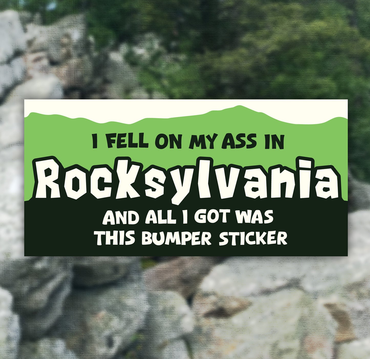 Rocky Pennsylvania Vinyl Bumper Sticker