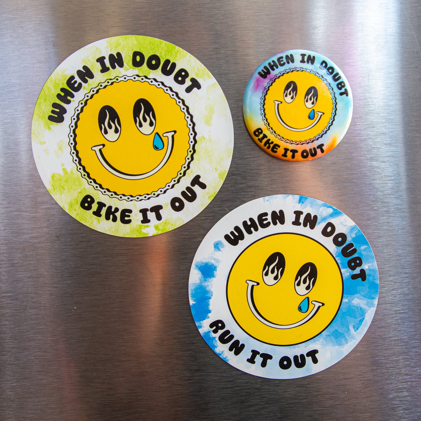 Smiley Biking Flexible Magnet