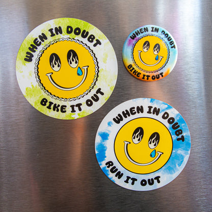 Smiley Biking Flexible Magnet