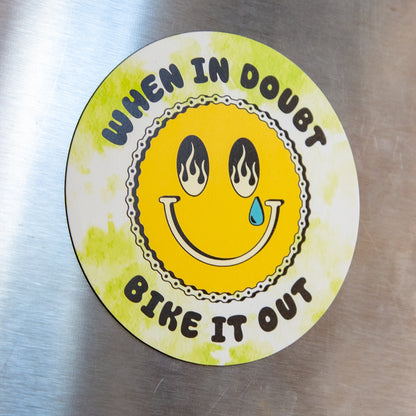 Smiley Biking Flexible Magnet