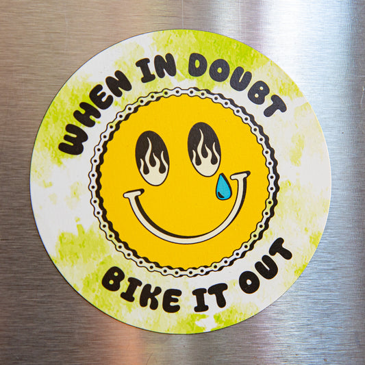 Smiley Biking Flexible Magnet