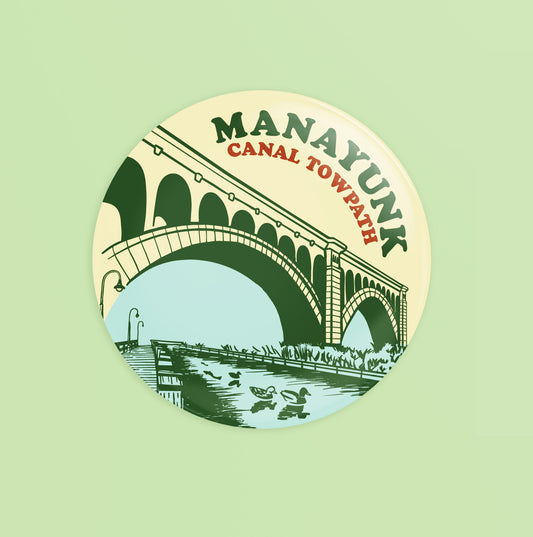 Manayunk Canal Towpath Bridge Round Pin
