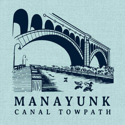 'Manayunk Canal Towpath' bridge illustration