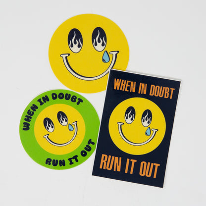 Smiley Running Weatherproof Sticker
