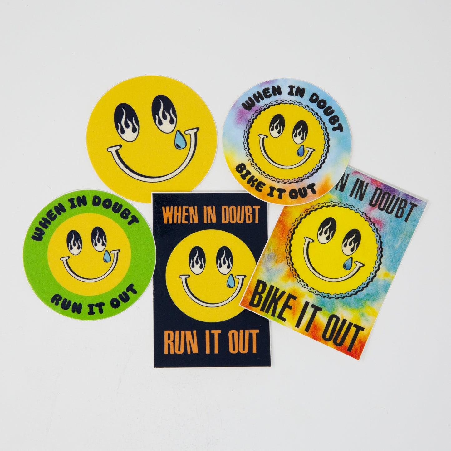 Smiley Running Weatherproof Sticker