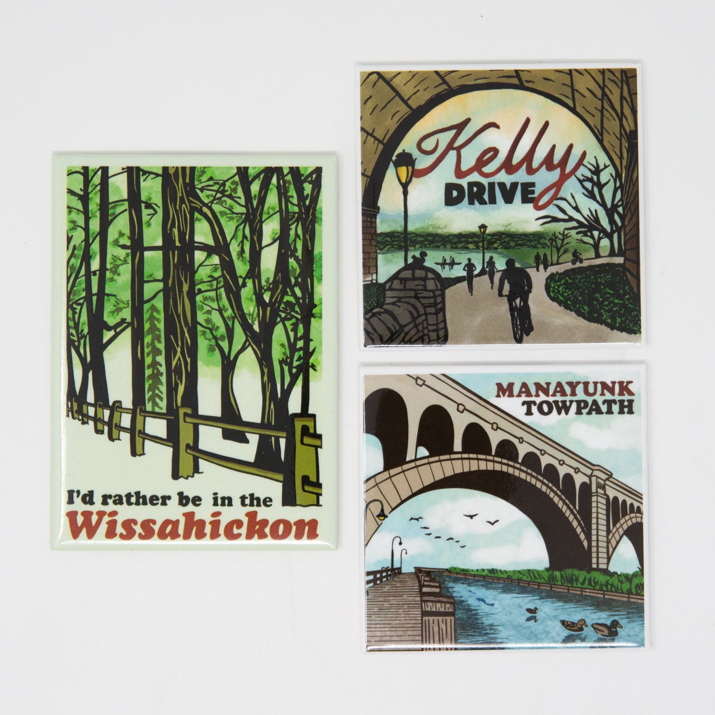 Kelly Drive Trail Philadelphia Fridge Magnet