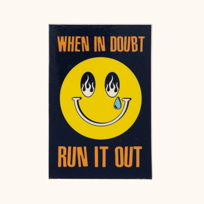 Smiley Running Weatherproof Rectangle Sticker