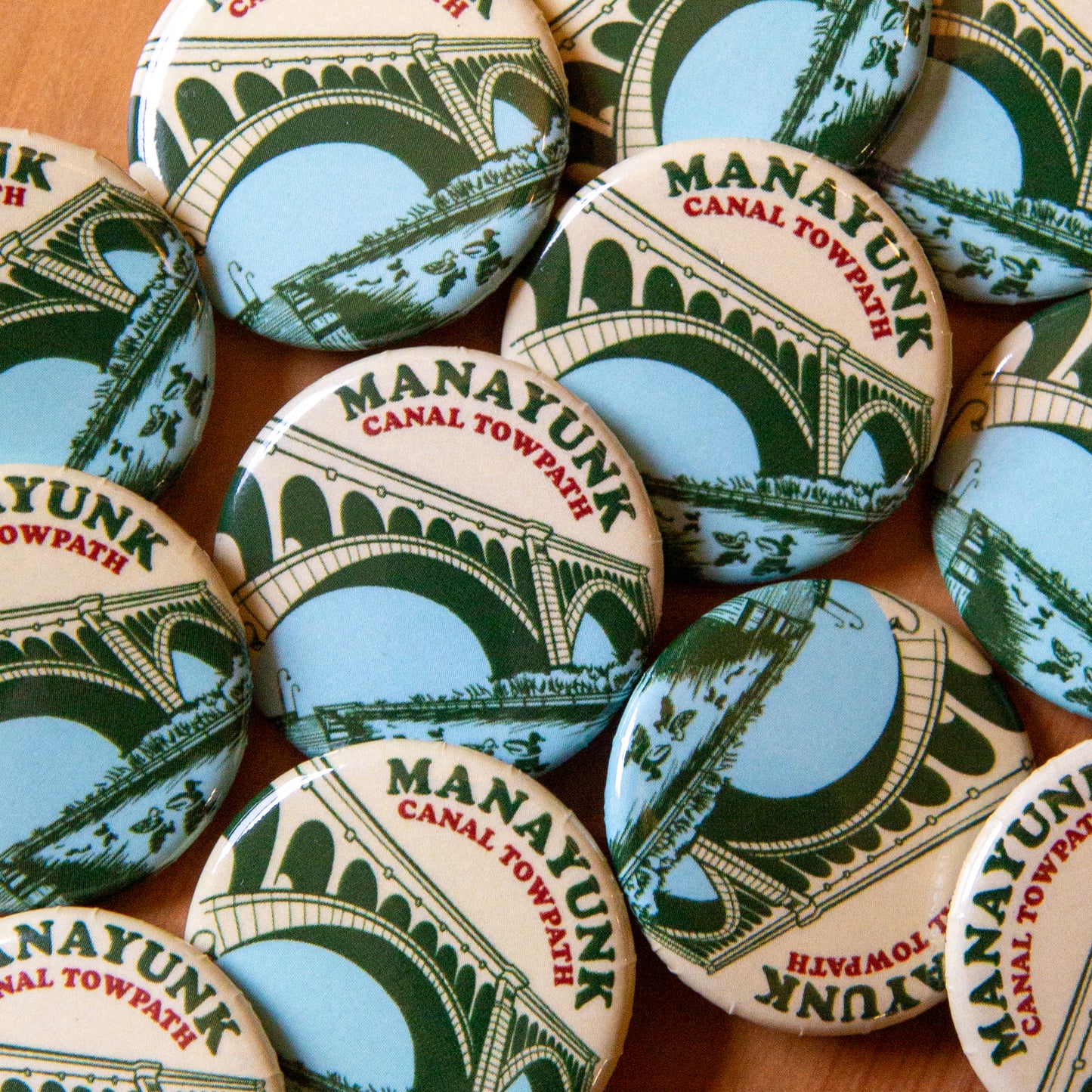 Manayunk Canal Towpath Bridge Round Pin
