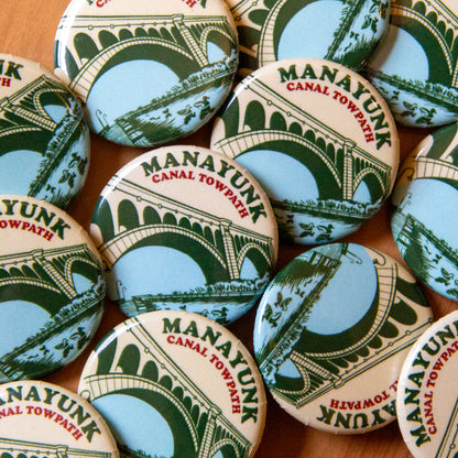 Manayunk Canal Towpath Bridge Round Pin