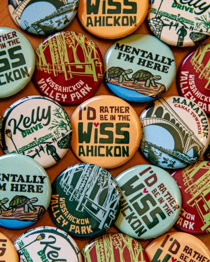 Manayunk Canal Towpath Bridge Round Pin