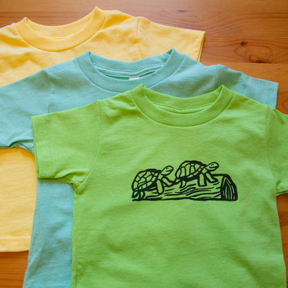 Two Turtles on a Log Toddler Tshirt