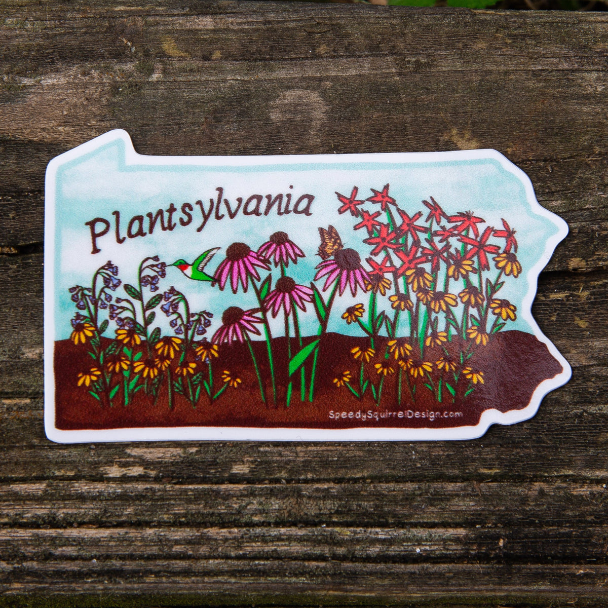 Pennsylvania Floral Plant Sticker