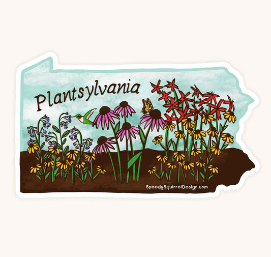Pennsylvania Floral Plant Sticker