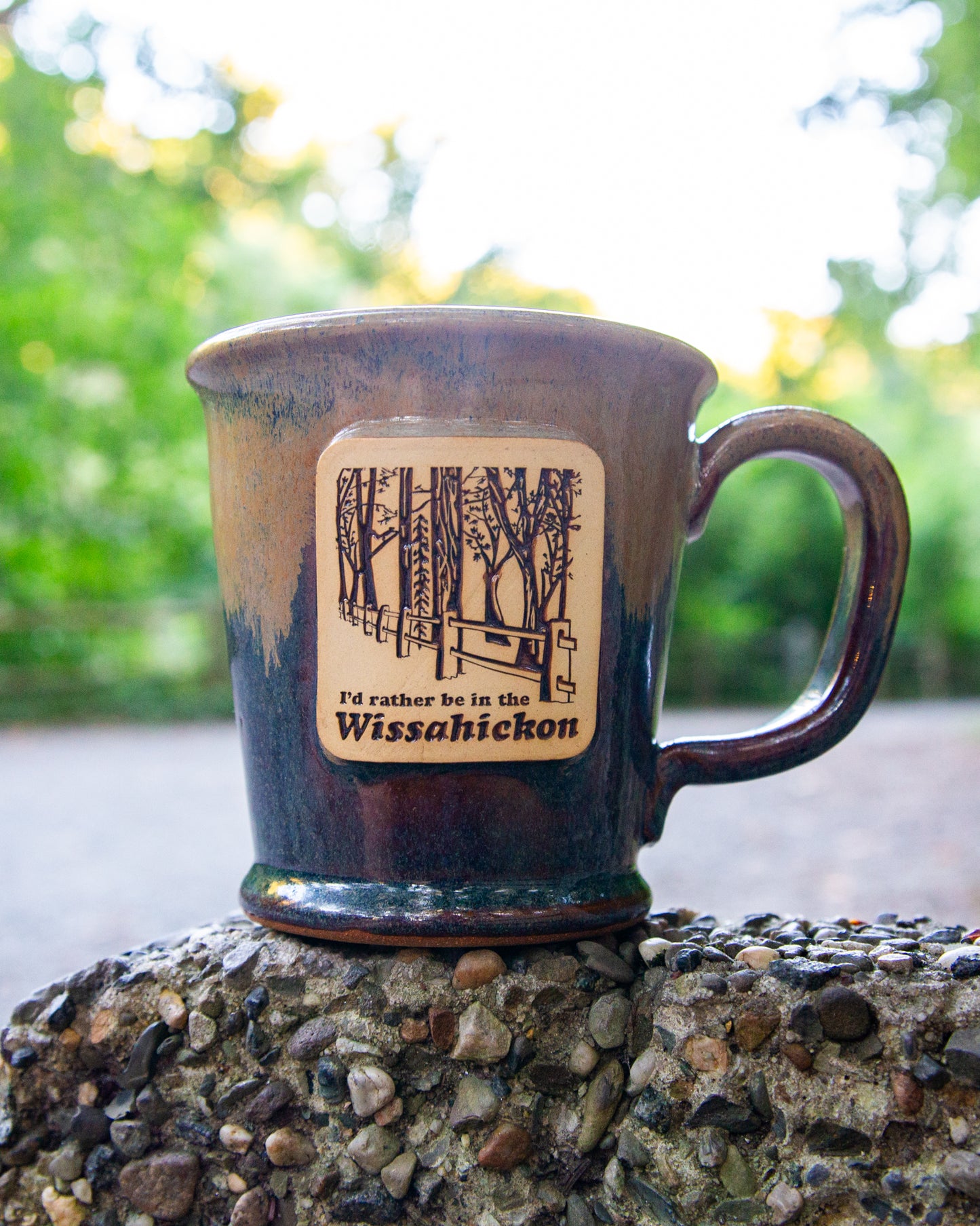 Wissahickon Valley Park Forbidden Drive Handmade Mug, 14 oz.