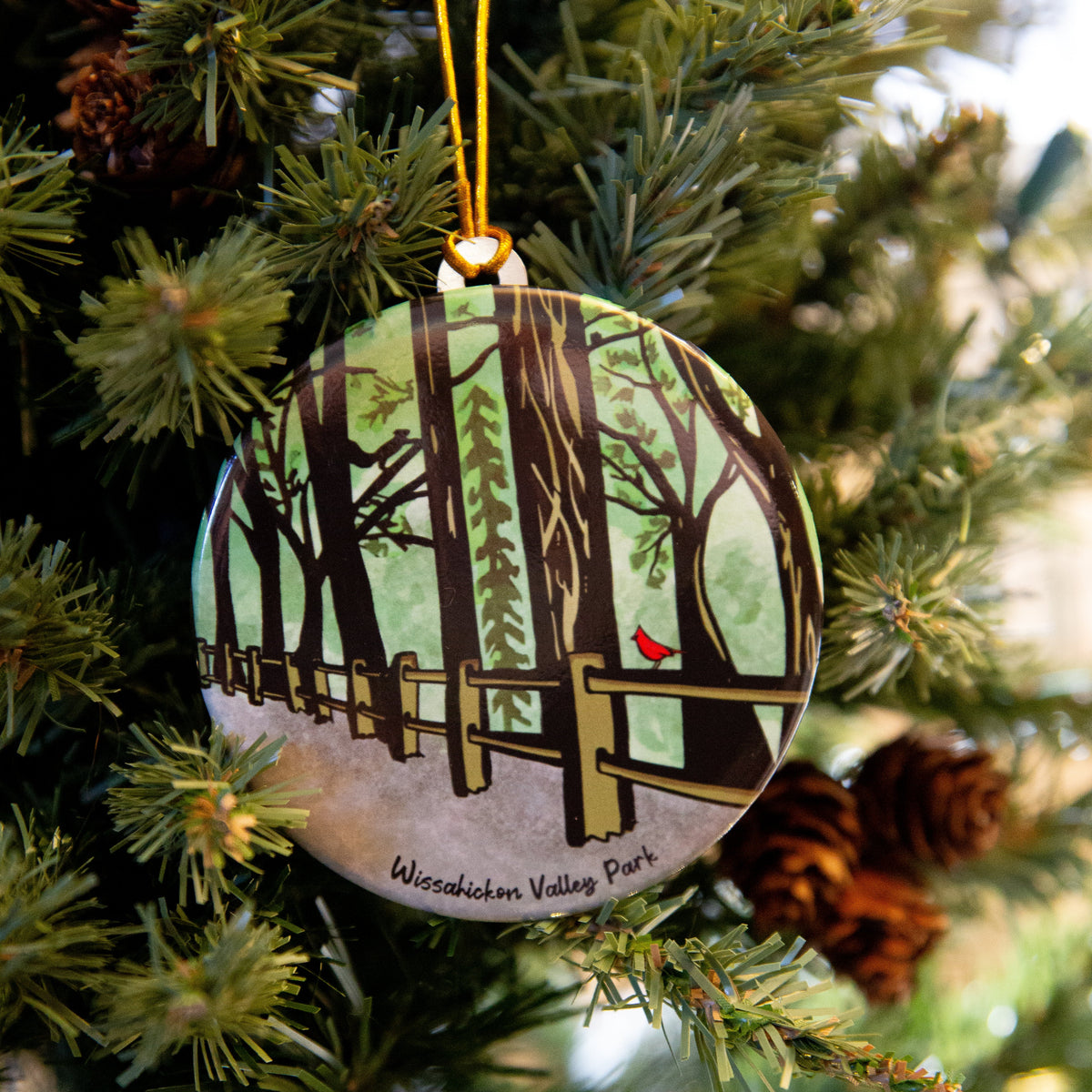 Wissahickon Valley Park Forbidden Drive Christmas Ornament