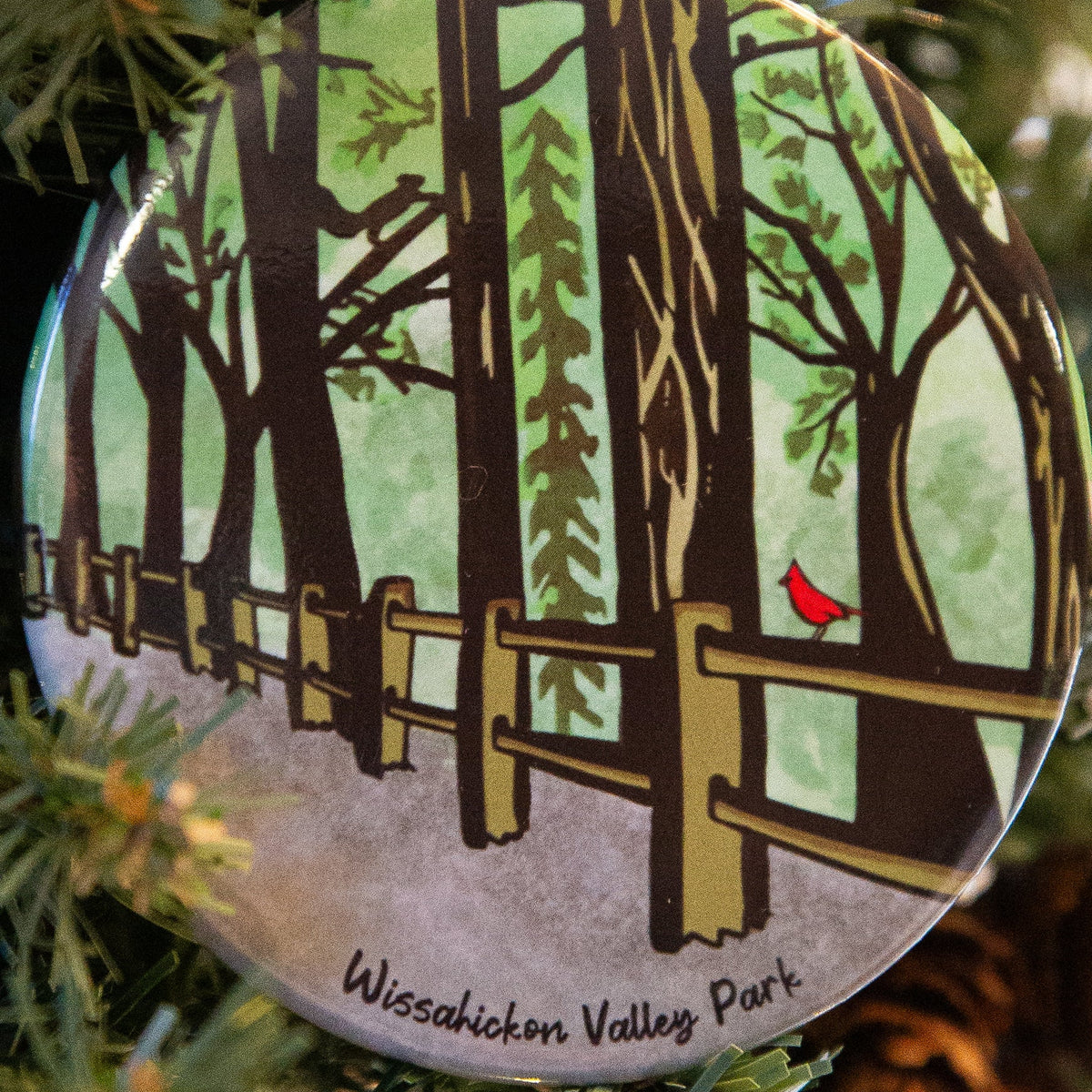 Wissahickon Valley Park Forbidden Drive Christmas Ornament