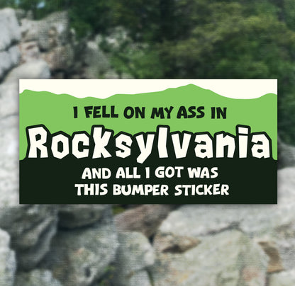 Rocky Pennsylvania Vinyl Bumper Sticker